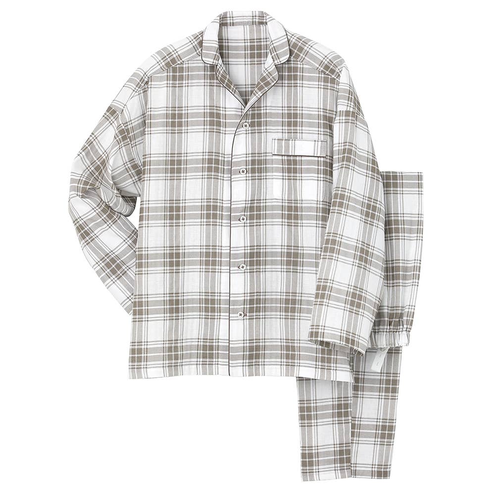 綿100％ ダブルガーゼ 】 パジャマ 長袖長パンツ 【送料無料】 GM2063