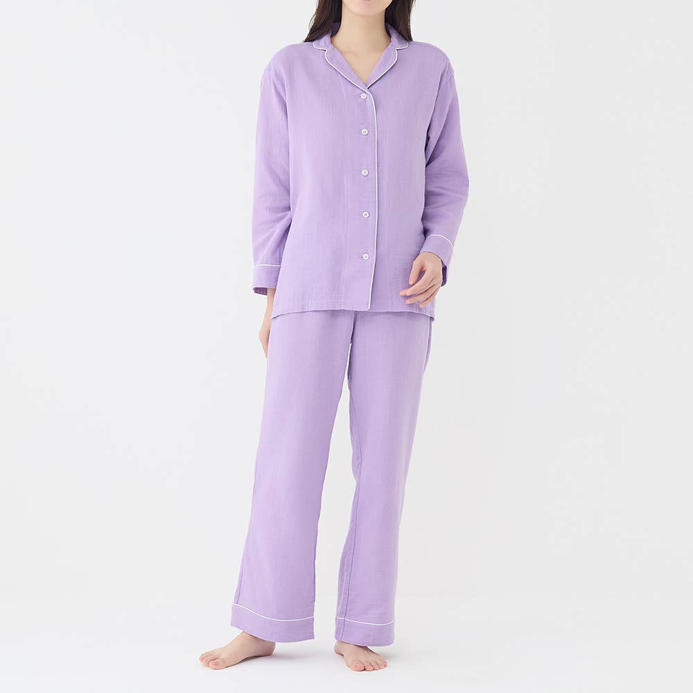 綿100％ Wガーゼ 】パジャマ 長袖長パンツ 【送料無料】【SALE