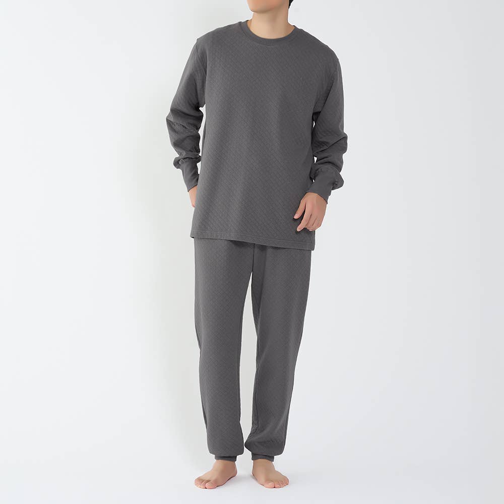 ファイヤーアセドロン】背中保温 キルト長袖長パンツ ルームウェア