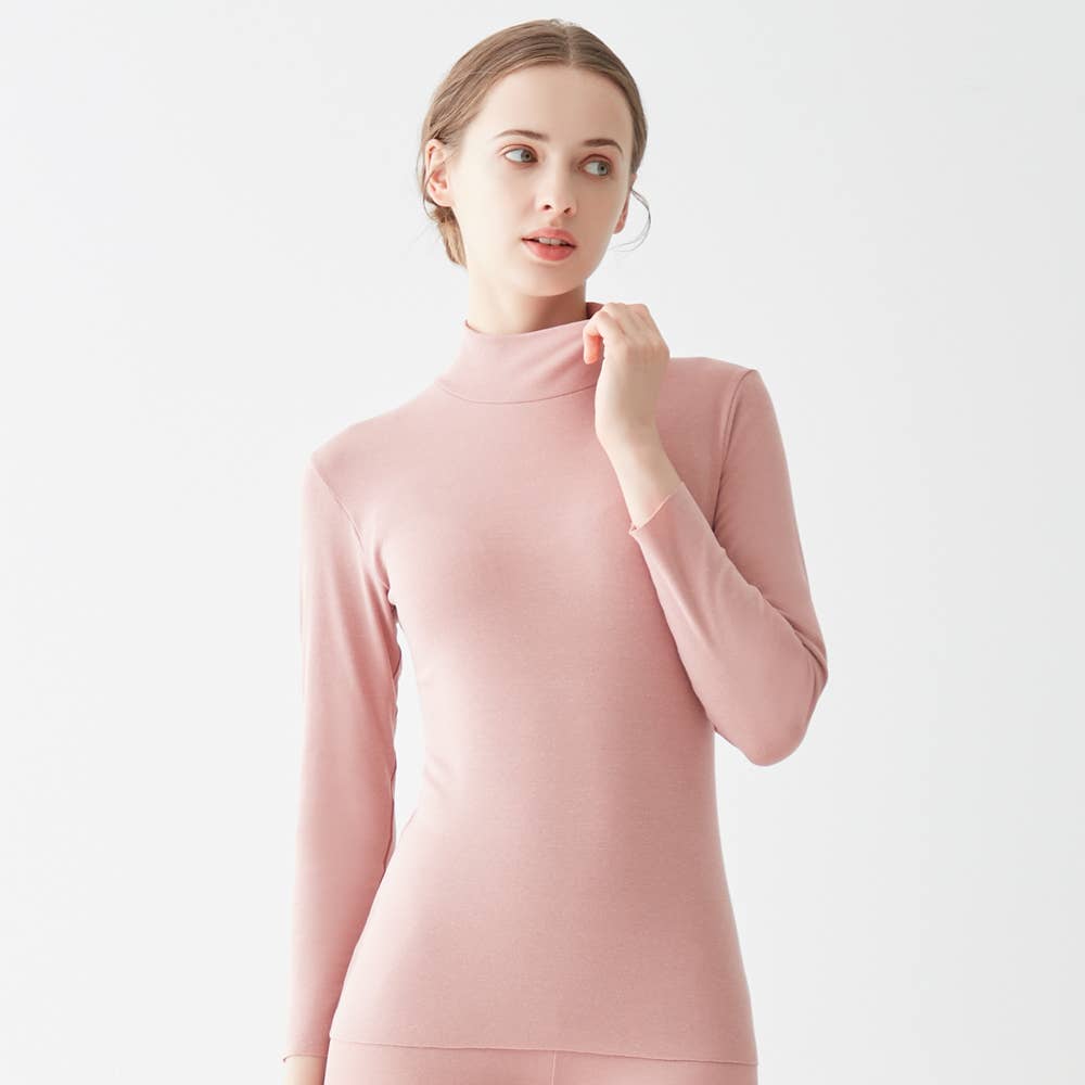 綿のチカラ】ハイネック8分袖【SALE】 MH7845P :レディース トップス