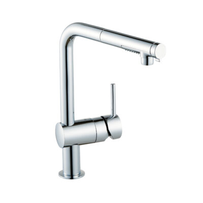 シングルレバーキッチン混合栓 コールドスタート仕様(ヘッド引出タイプ