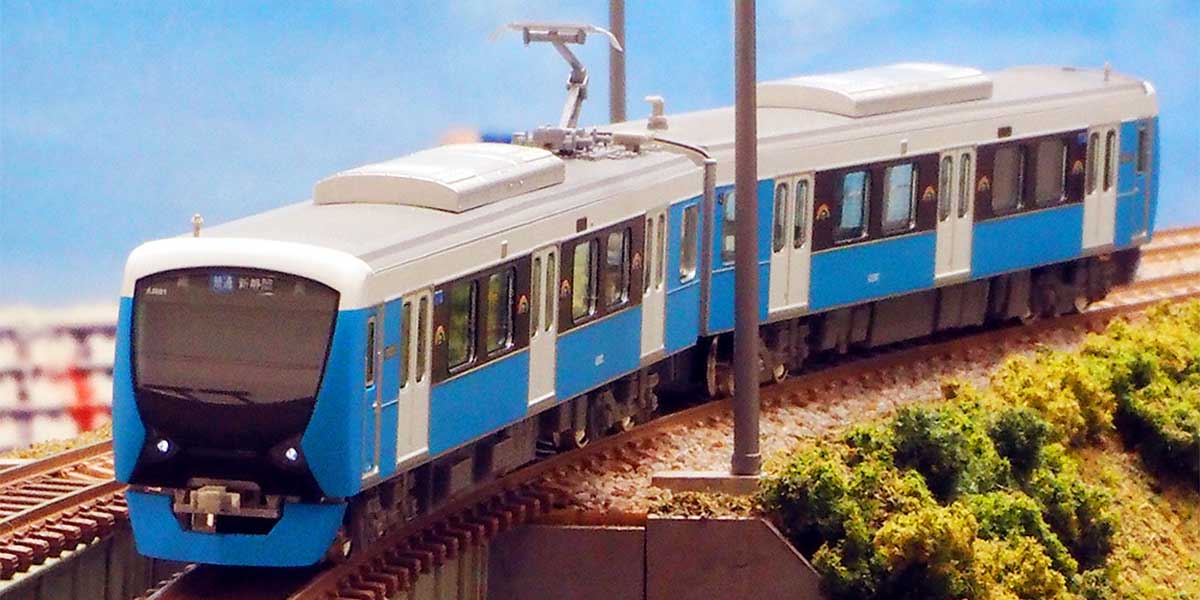 30626＞静岡鉄道A3000形（クリアブルー）2両編成セット（動力付き）｜N