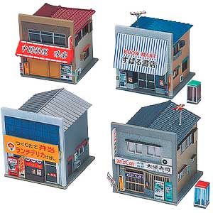 2587＞着色済み 住宅セットA（3棟入り）｜着色済みストラクチャー｜N