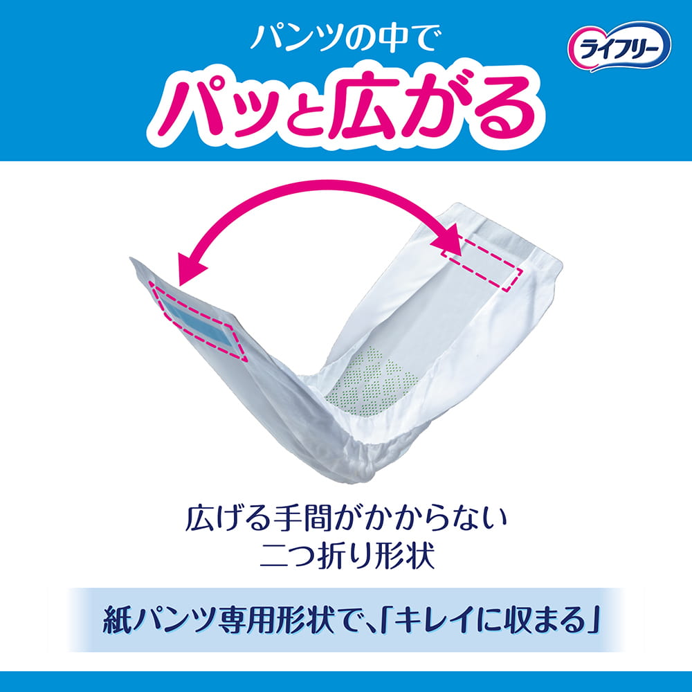 ライフリーズレずに安心紙パンツ専用尿とりパッド2回吸収 72枚×3袋