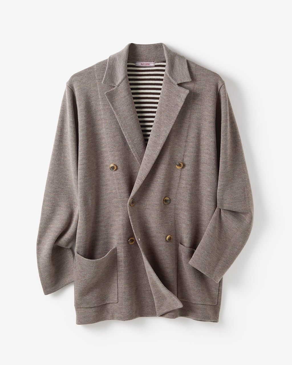 二重編みニットジャケット／ダブル/DoCLASSE