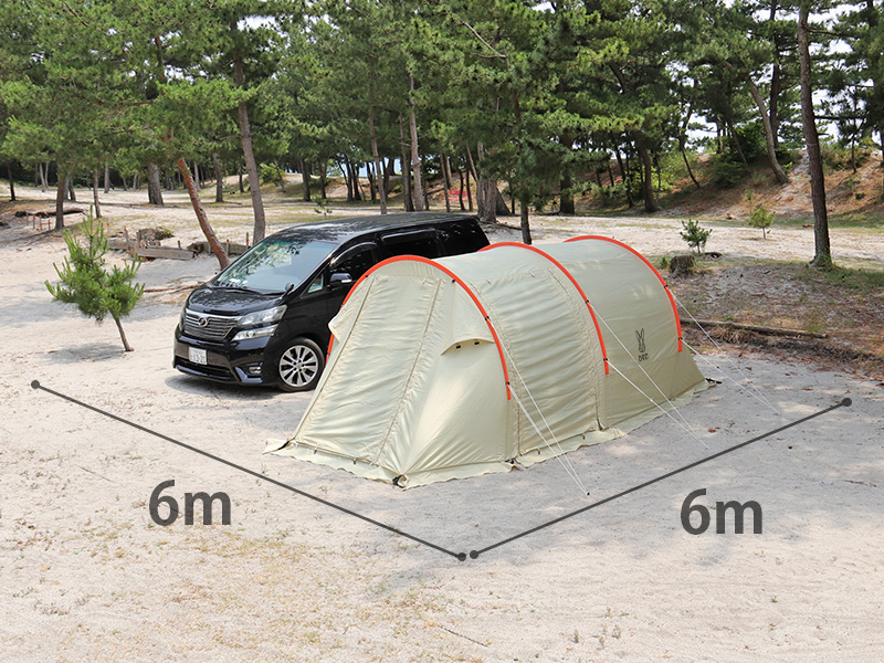 美品】DOD カマボコテントミニ 別注モデル ベージュ×ダークブラウン 美