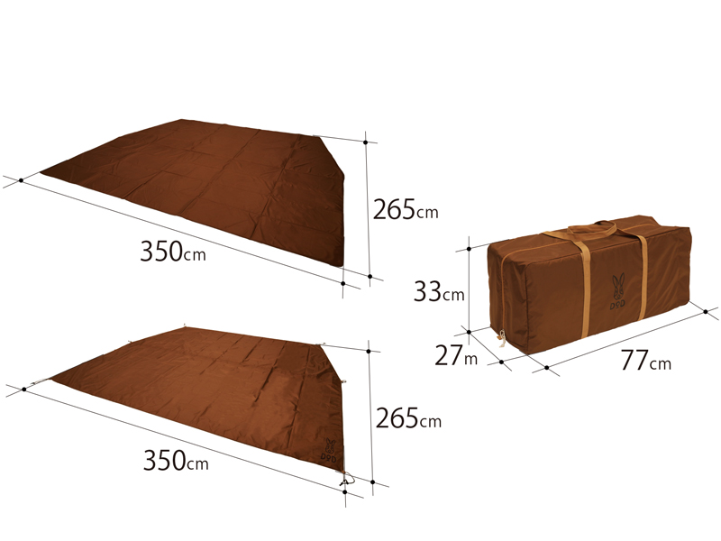 カマボコテント3L用マットシートセット TM7-705 - DOD（ディーオー