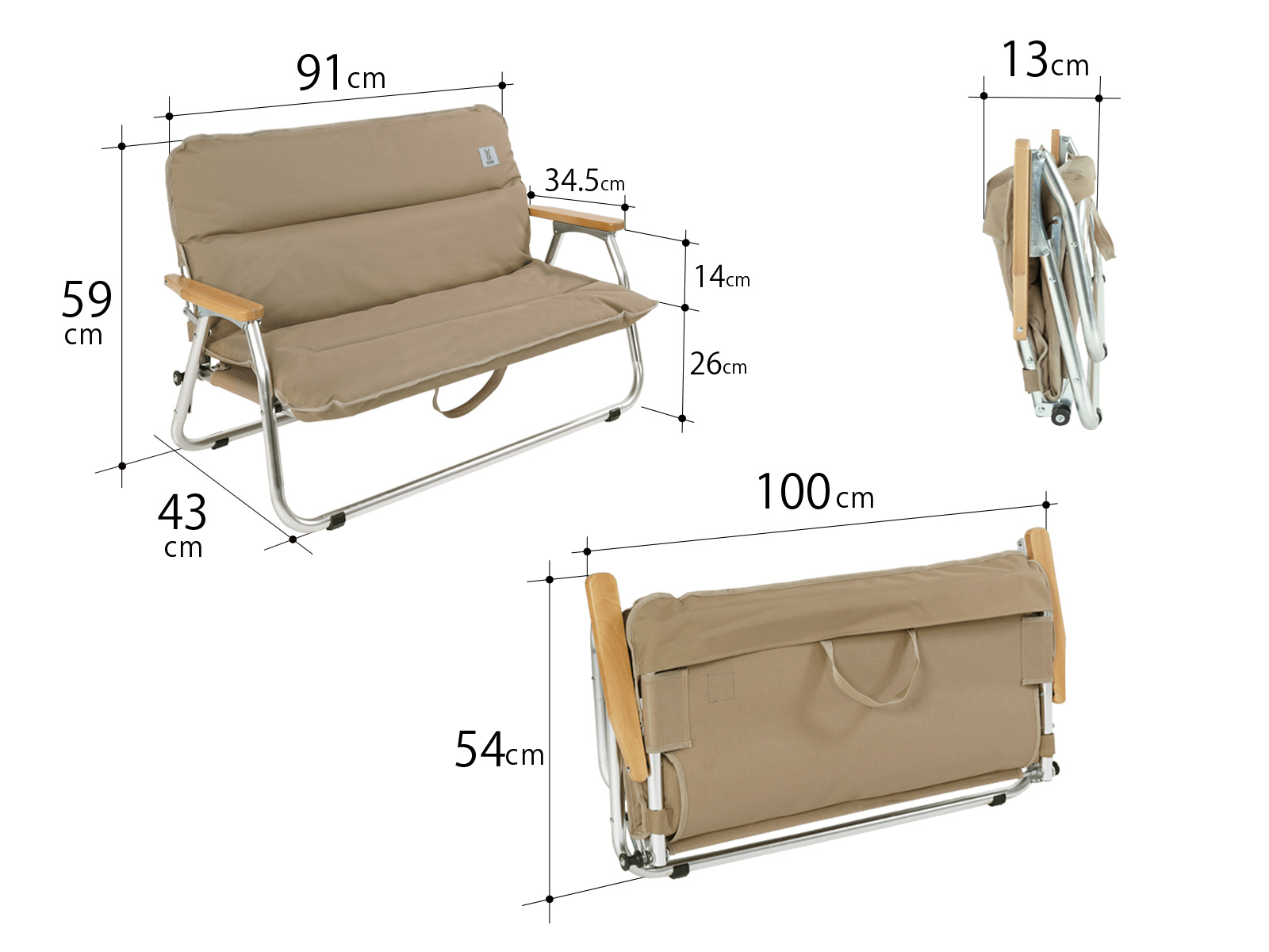 グッドラックソファロー（タン） CS2-900-TN - DOD（ディーオーディー