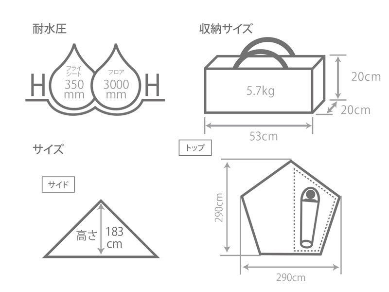ムシャテント（ブラック） T1-819-BK - DOD（ディーオーディー）【公式