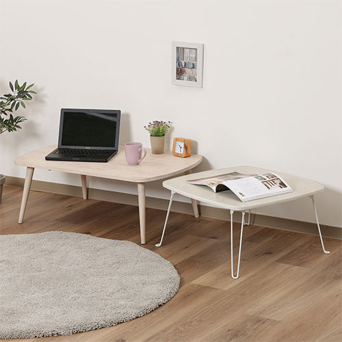 ローテーブル 角60 10861 不二貿易 木製テーブル ホワイト