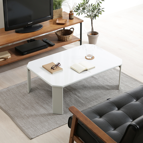 UVローテーブル ルーチェ 幅90 ホワイト 38418 不二貿易 座卓 ホワイト