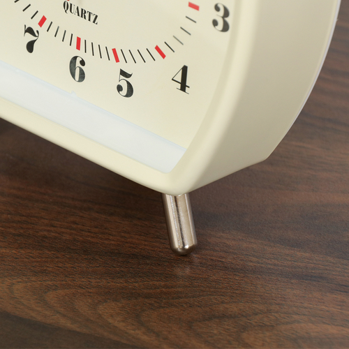 置時計レトロ 37714 不二貿易 目覚まし時計 ホワイト | ホームセンター