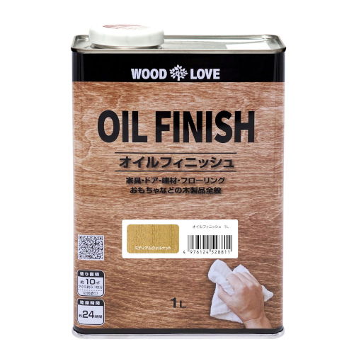 オイルフィニッシュ 1L WOOD LOVE ニス エボニーブラウン