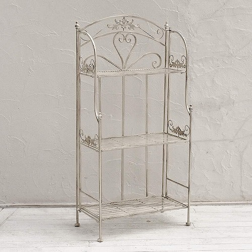 ホワイトアイアンラック SPL-6620WHT 3段 SST ガーデン関連 3段