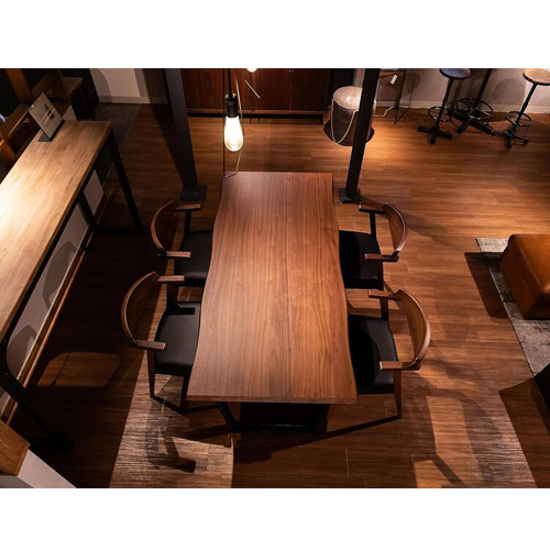 ダイニングテーブル 150 一枚板調 ウォールナット突板 天厚50mm 150X90