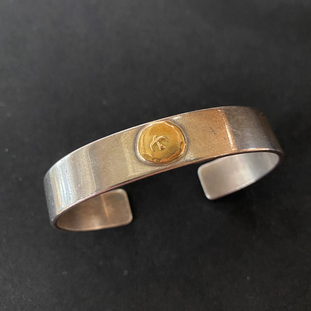 ゴローズ goro's [OLD][希少]平打ちブレス(M)※歪メタル ※斜め飛び