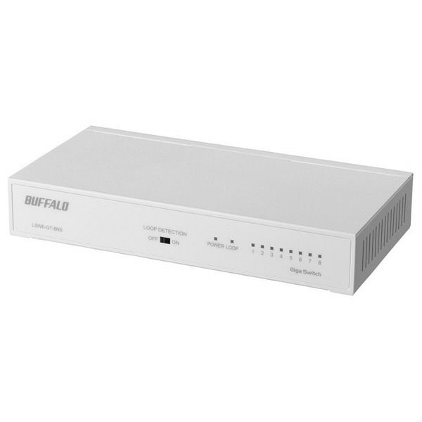 LSW6-GT-8NS/WH（LSW5-GT-8NS/WH後継品）バッファロー Giga対応