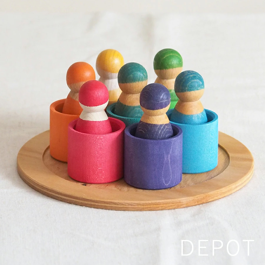 ドイツ グリムス カラフルフレンズ】木のおもちゃ 知育玩具 ままごと