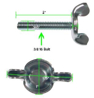 20-9718 - Wing bolt - 2 inch back box - Marco Specialties Pinball