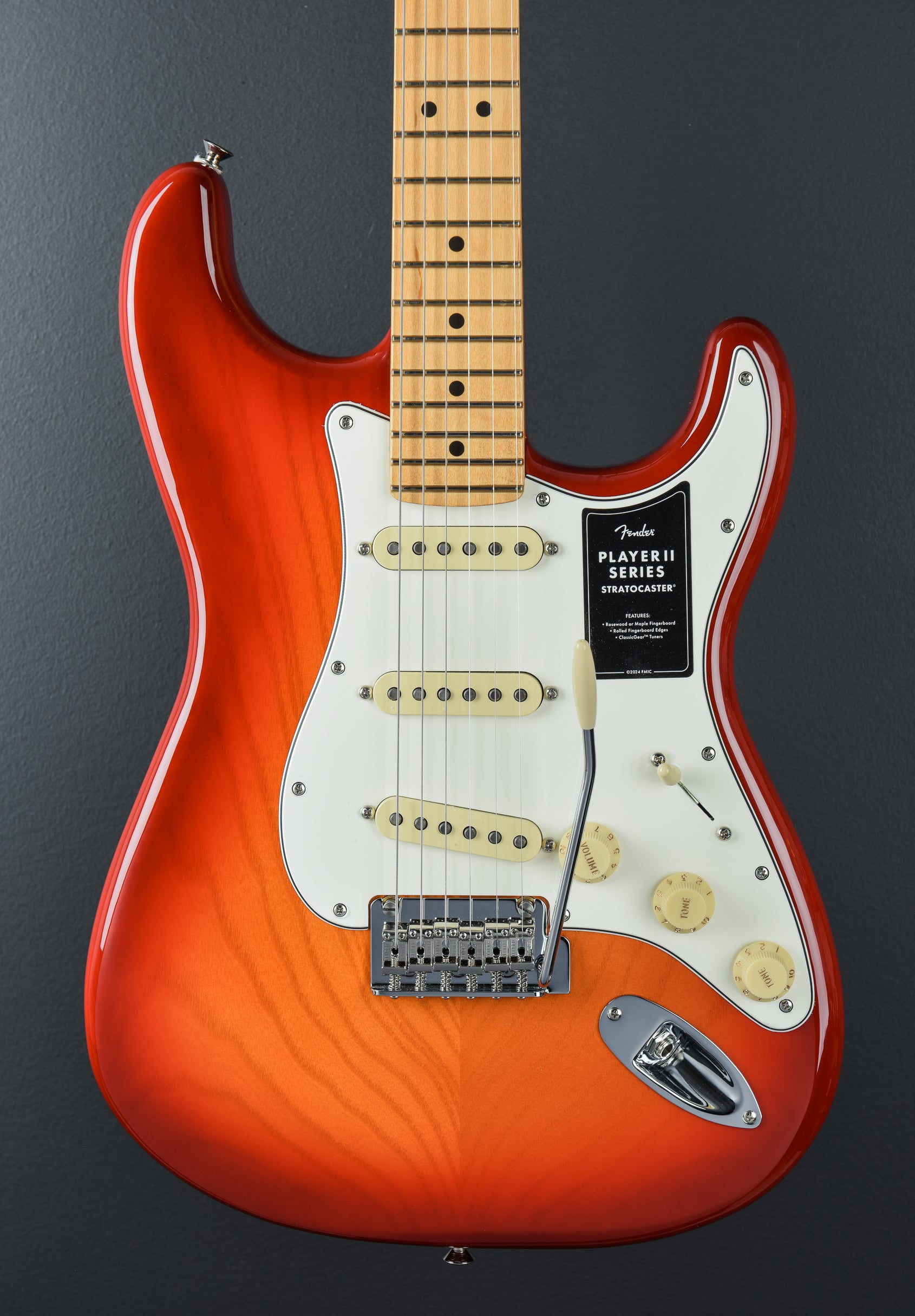 Player II Stratocaster - Aged Cherry Burst w/Maple – Dave's Guitar