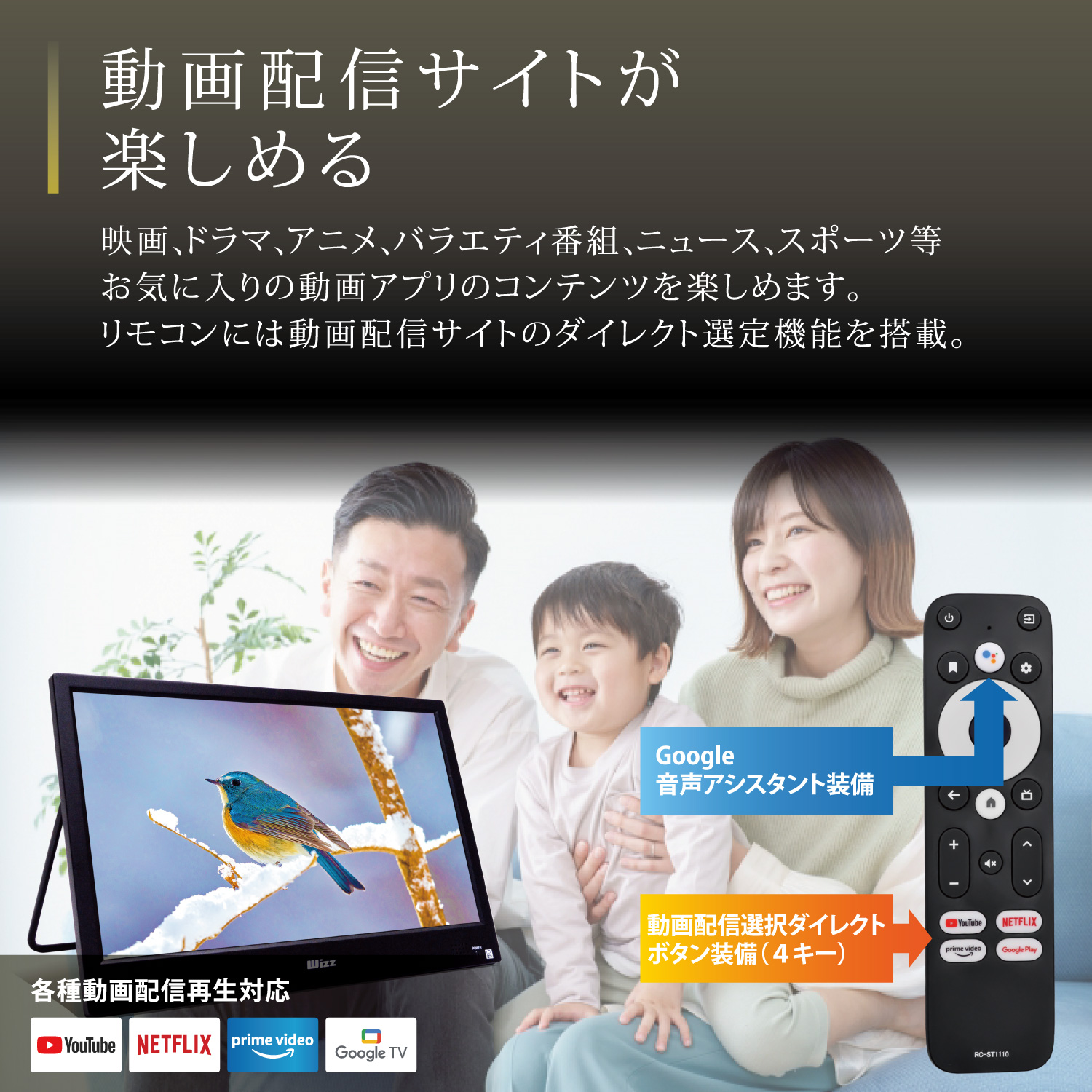 WCM-ST1110 | 11.6インチチューナーレステレビ