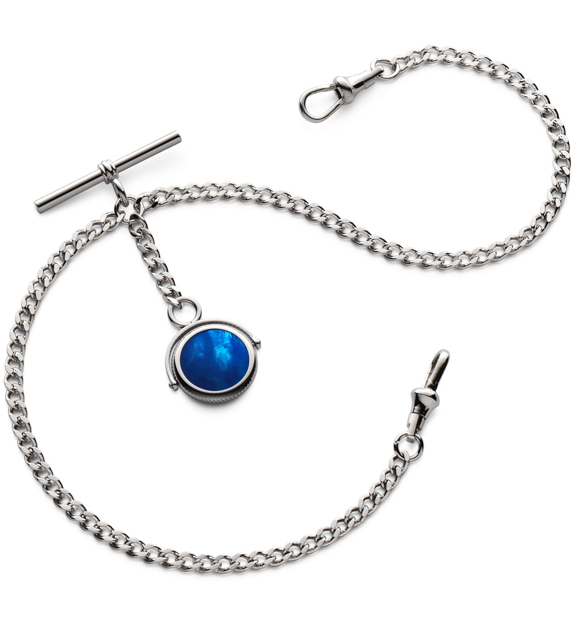 Double Albert Pocket Watch Chain Blue - Dalvey