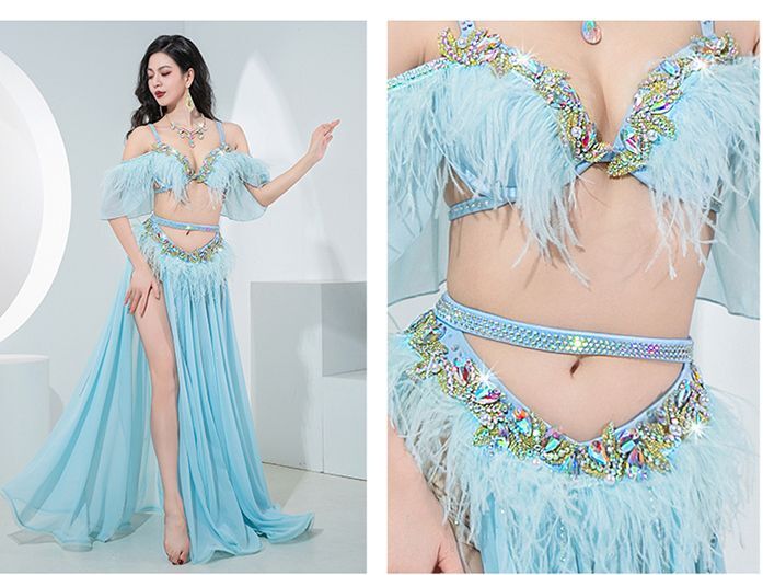 ベリーダンス衣装コスチューム--ブラ＋スカートYC105 - DanceQueen踊姫