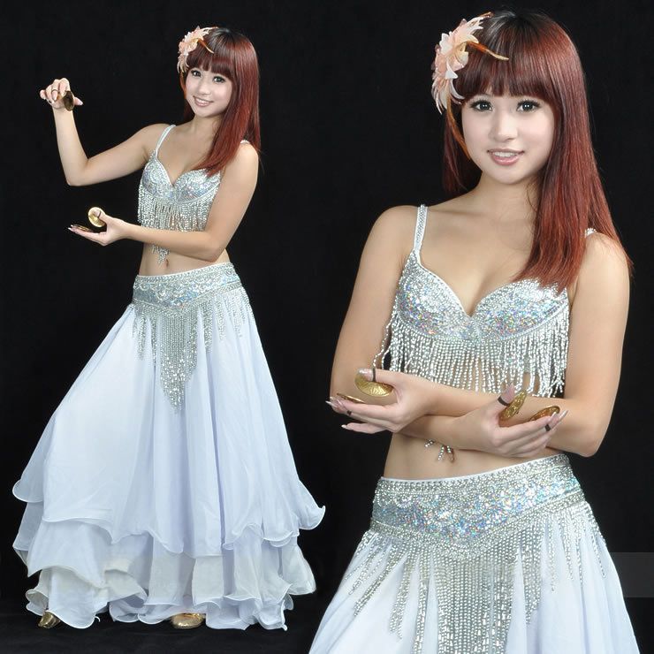 ベリーダンス衣装コスチュームS07--ブラ＋ベルト2点セット815