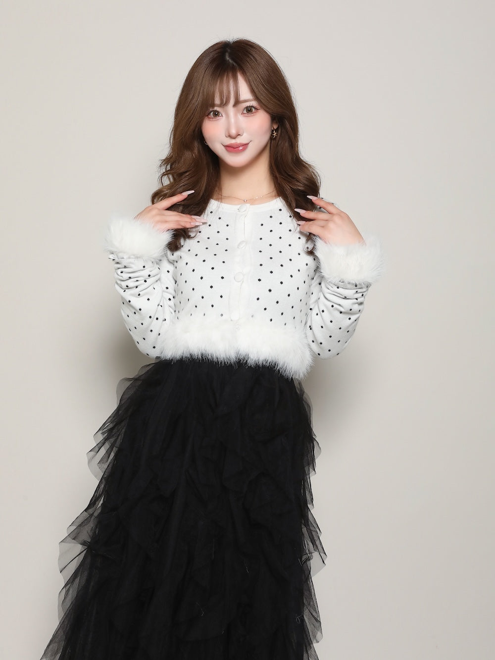 ドットジャガードフェザーニットトップス – Darich (ダーリッチ)