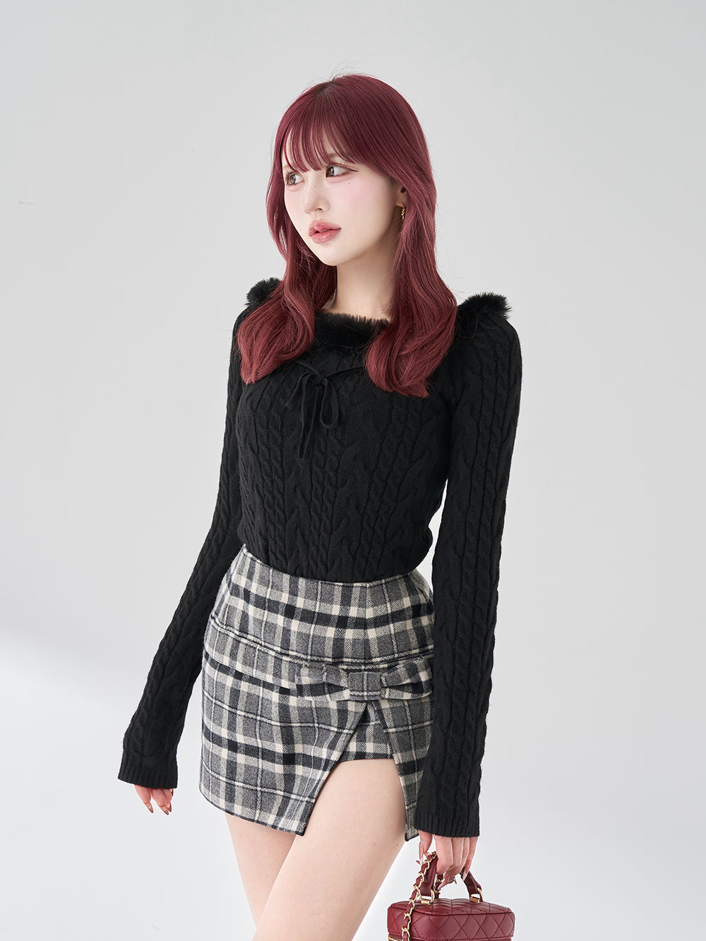 ネックファーケーブルニットトップス – Darich (ダーリッチ)