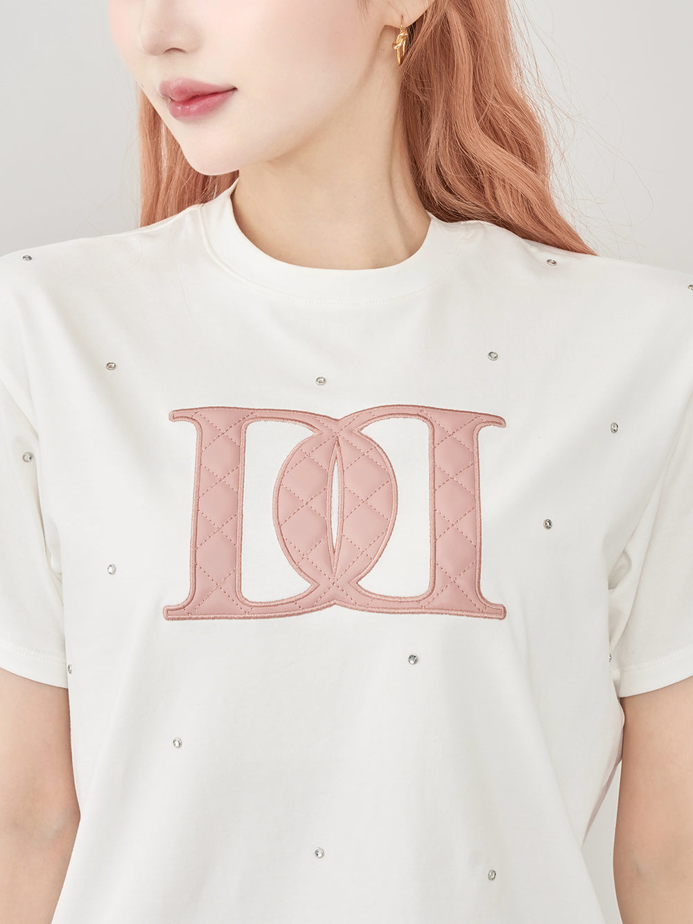 キルティングアップリケビジューTシャツ – Darich (ダーリッチ)