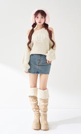 ケーブルロゴアシメニットトップス – Darich (ダーリッチ)