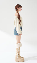 ケーブルロゴアシメニットトップス – Darich (ダーリッチ)