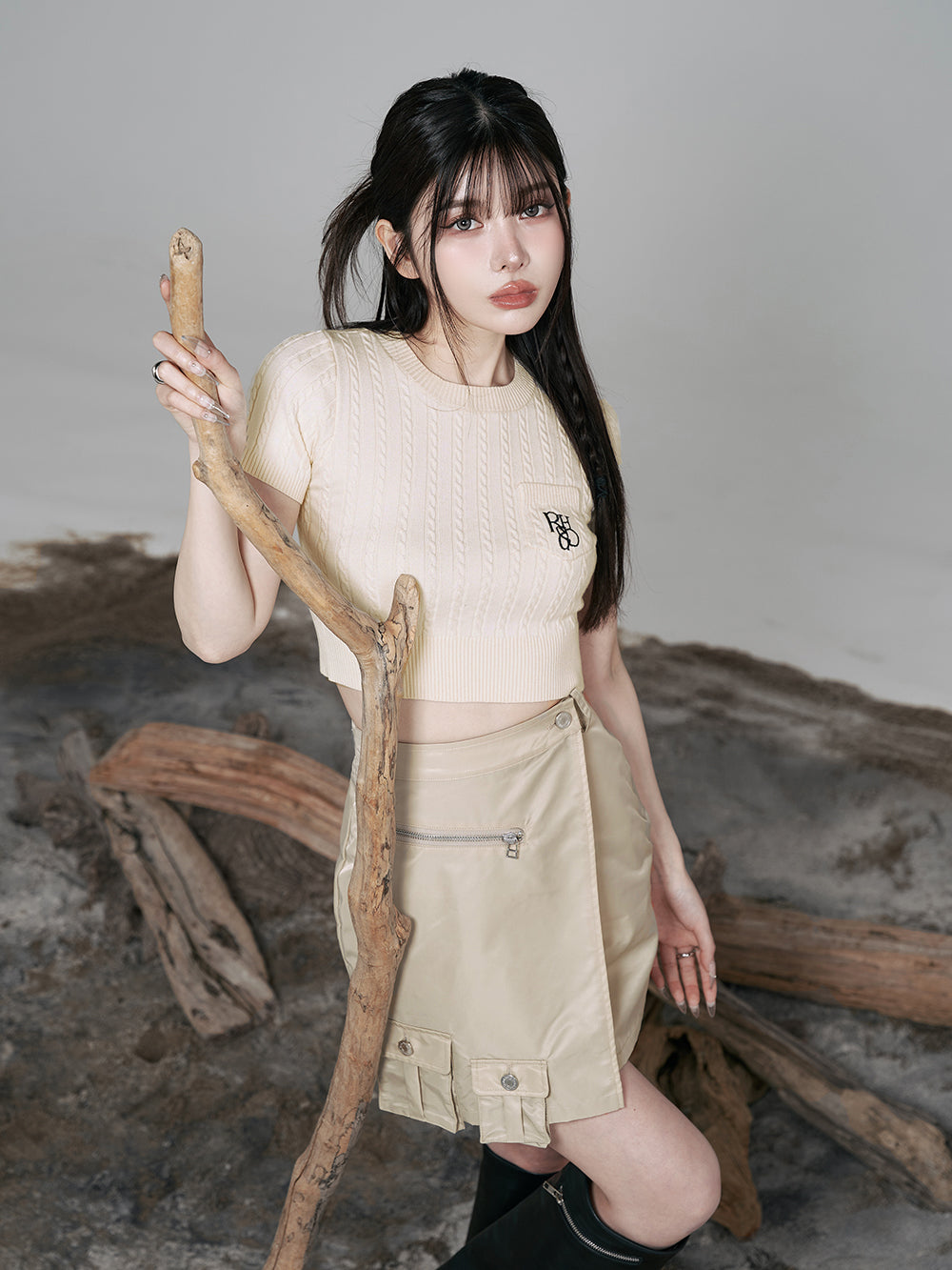 ロゴケーブルニットトップス – Darich (ダーリッチ)