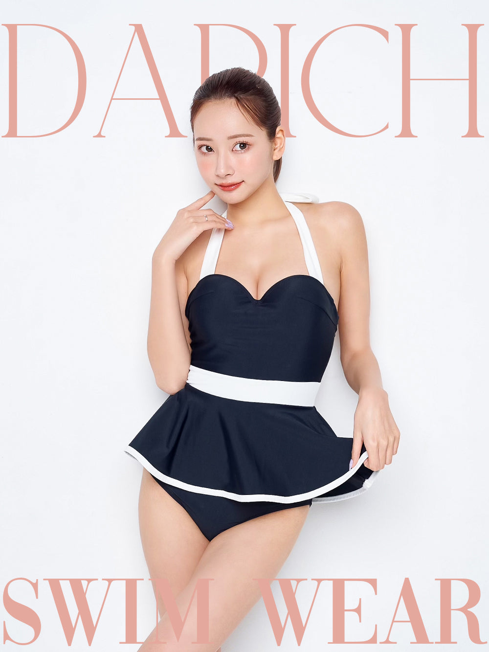 バイカラーペプラムワンピースビキニ – Darich (ダーリッチ)
