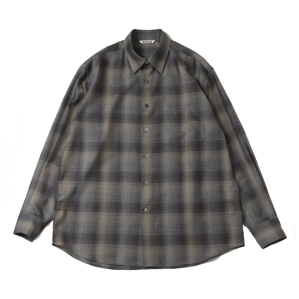 AURALEE(オーラリー)SUPER LIGHT WOOL CHECK SHIRT A24AS01LC
