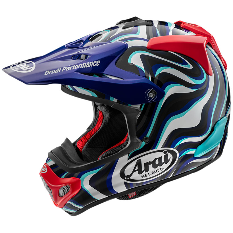 Arai V-CROSS4 STREAM ブルー| Dirtbikeplus (ダートバイクプラス)