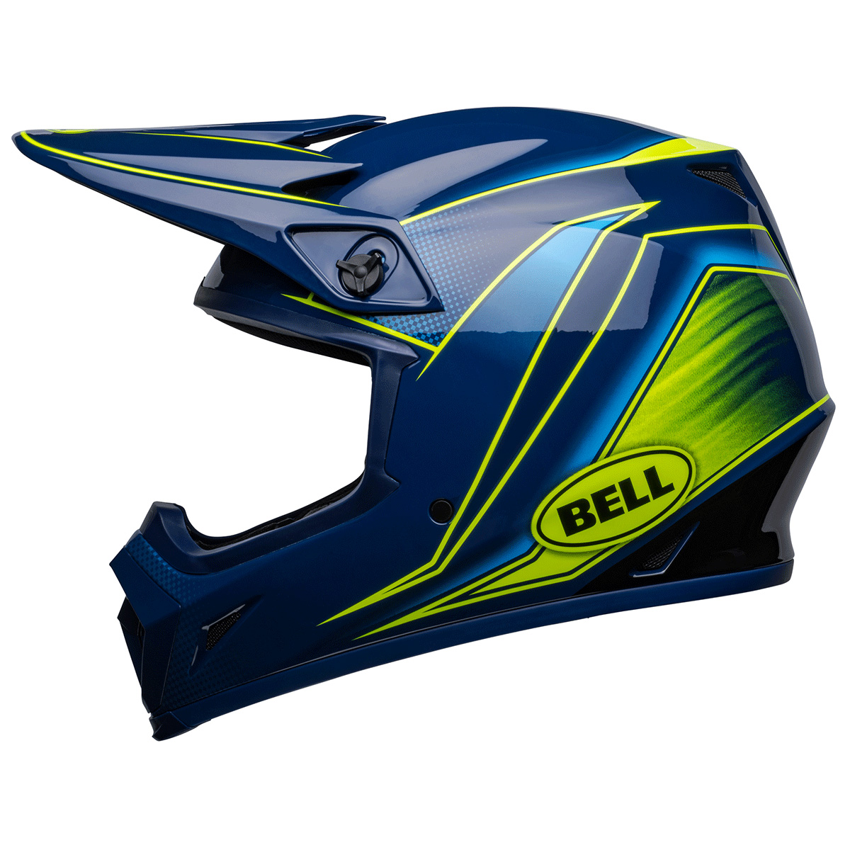 BELL MX-9 MIPS ヘルメット ゾーン ネイビー/レティーナ| Dirtbikeplus