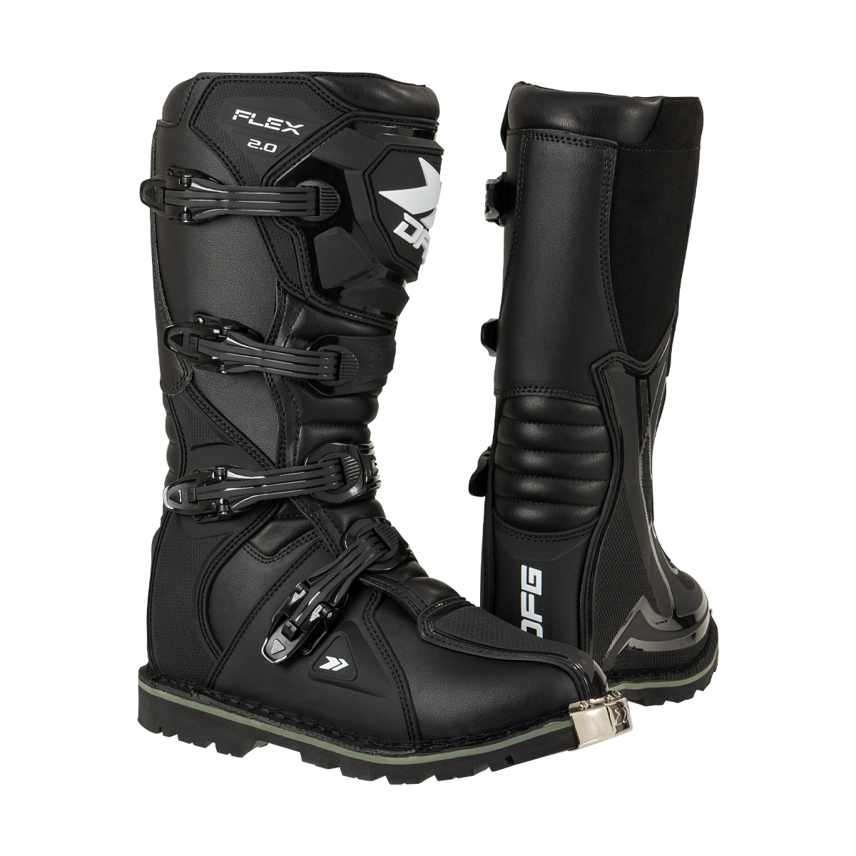 DFG フレックスブーツ2.0 オフロード ブラック| Dirtbikeplus (ダート