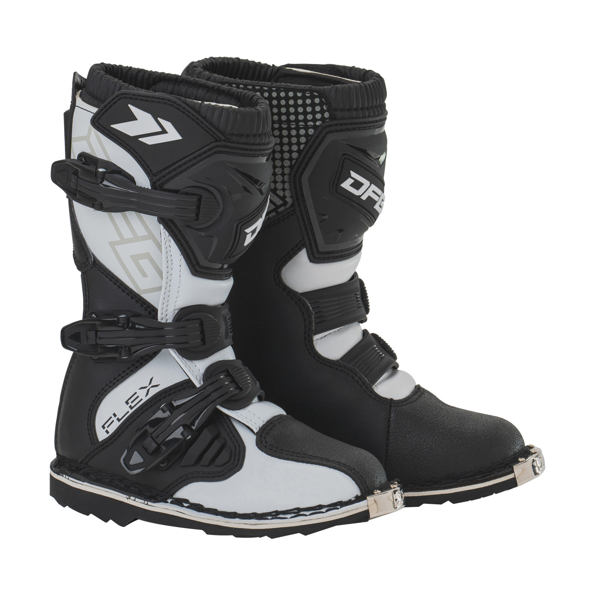 DFG キッズ フレックスブーツ ブラック/ホワイト| Dirtbikeplus