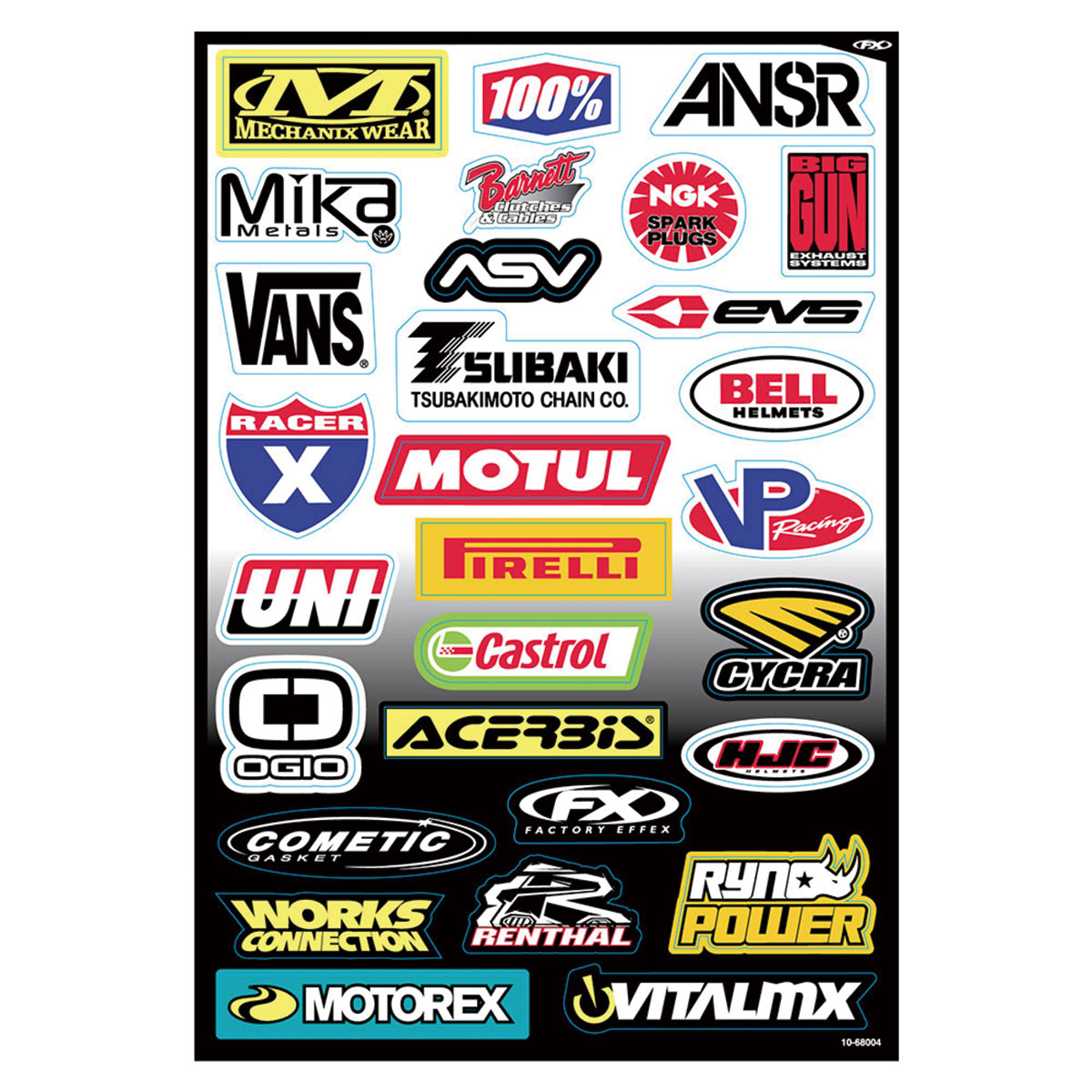 FACTORY EFFEX スポンサーCステッカーキット| Dirtbikeplus (ダート