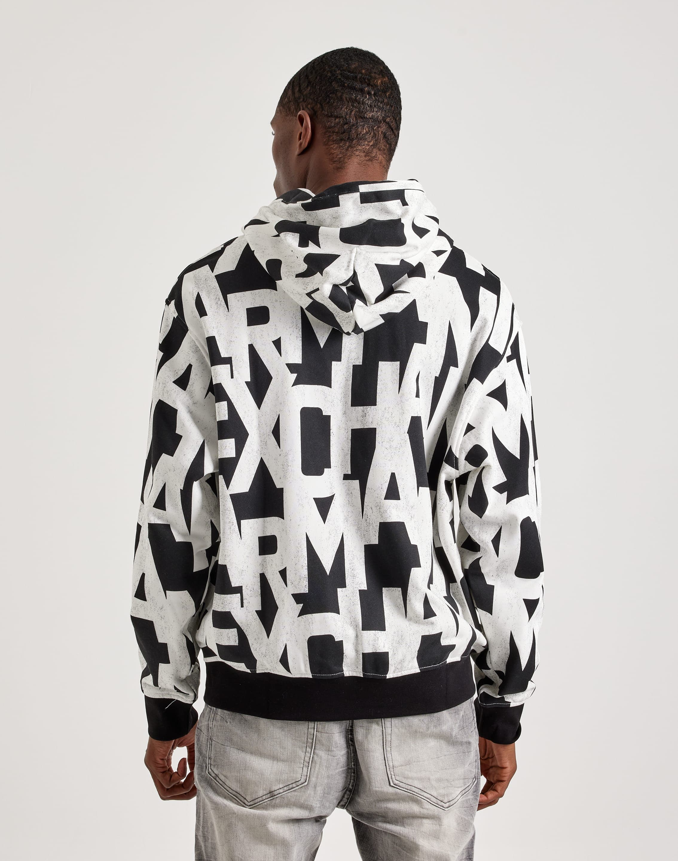 Armani Exchange Allover Print Logo Hoodie – DTLR