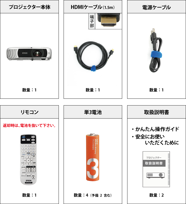 プロジェクターレンタル EPSON EB-W55 ｜ e-タマヤ
