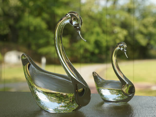 あづみ野ガラス工房 工房作品】白鳥 大