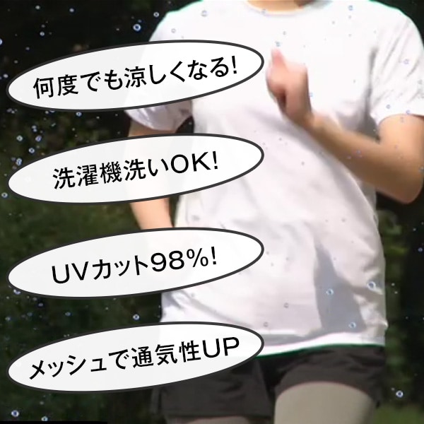 クールコアTシャツ 涼感メッシュ3枚組(M ホワイト): メンズ