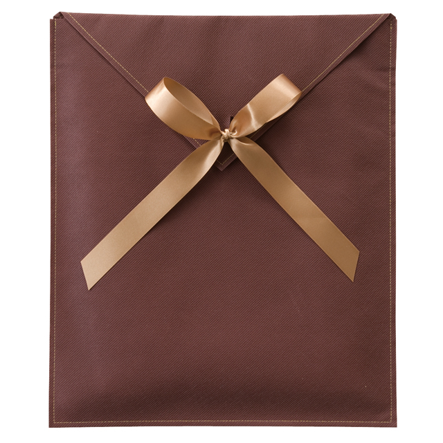 ハイクラスブラウンギフトバッグ-L(W340×H400 ブラウン): ラッピング袋