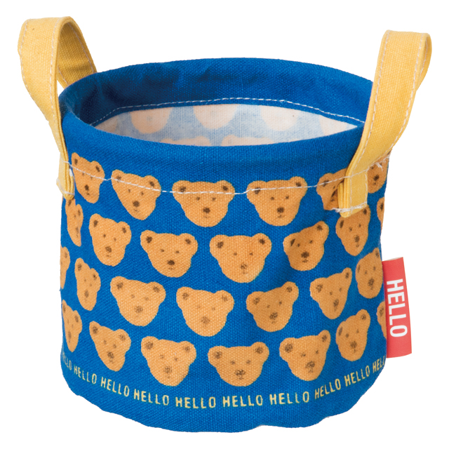 ジョイベア丸底布バスケット-S/ブルー(直径110×H100 ブルー): トレイ