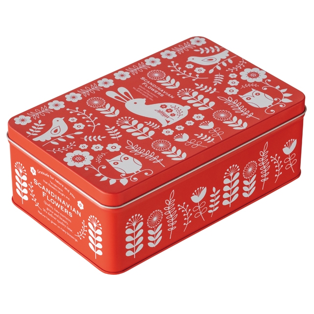ギフト缶-1:スカンジナビアフラワー｜ギフト、ラッピング用品、包装