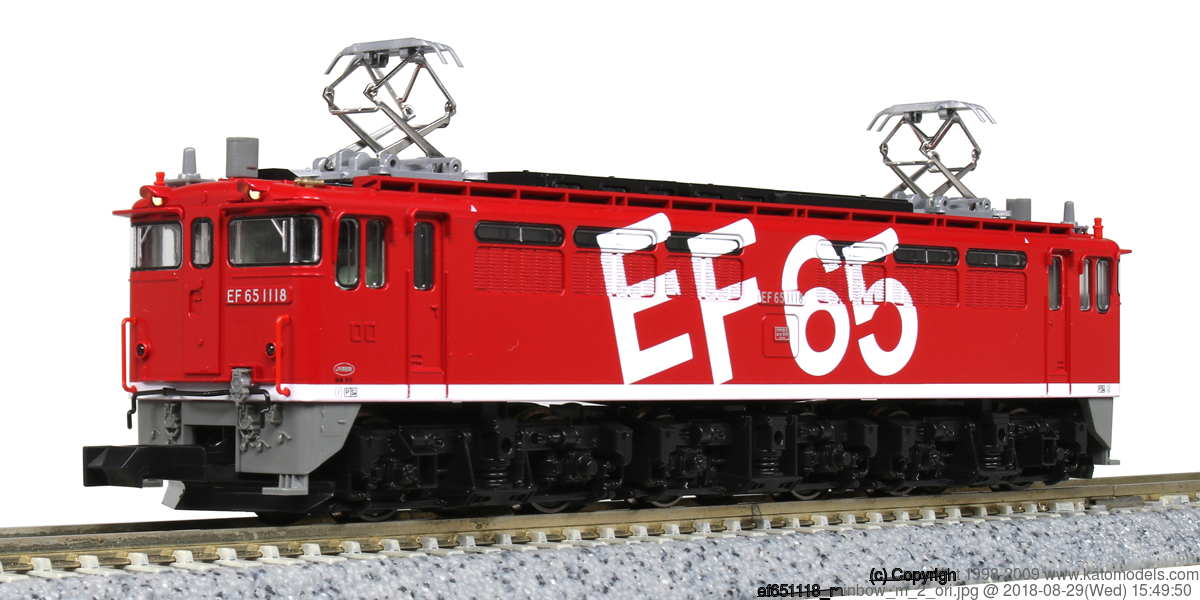 KATO鉄道模型オンラインショッピング EF65 1118 レインボー塗装機 DCC