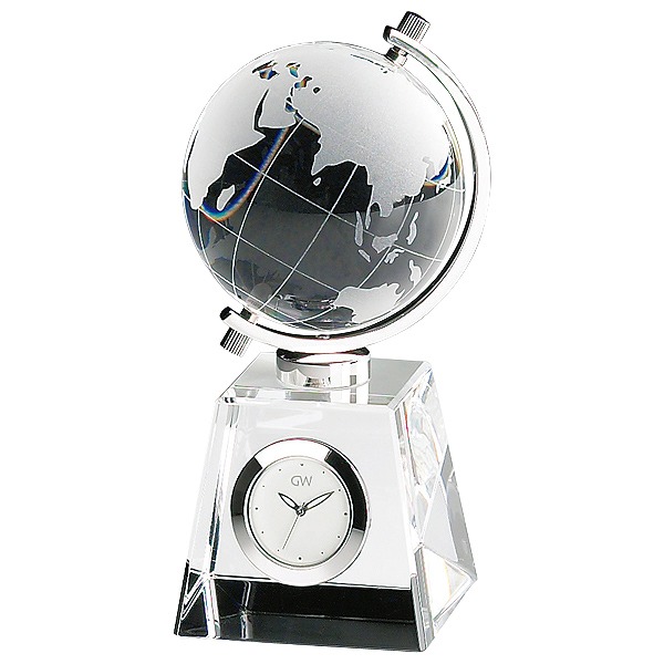 グラスワークス グローブ クロック（名入れ） 13cm (GW1000-11011N)